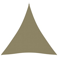 vidaXL Solsegel oxfordtyg trekantigt 5x7x7 m beige