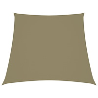 vidaXL Solsegel oxfordtyg trapets 3/4x3 m beige