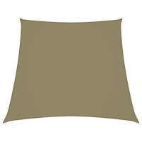 vidaXL Solsegel oxfordtyg trapets 3/5x4 m beige