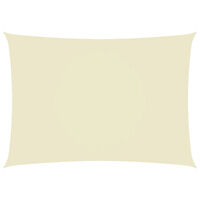 vidaXL Solsegel oxfordtyg rektangulärt 3x5 m gräddvit
