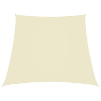 vidaXL Solsegel oxfordtyg trapets 2/4x3 m gräddvit