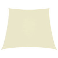 vidaXL Solsegel oxfordtyg trapets 3/5x4 m gräddvit