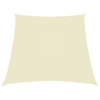 vidaXL Solsegel oxfordtyg trapets 4/5x4 m gräddvit