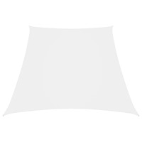 vidaXL Solsegel oxfordtyg trapets 3/5x4 m vit