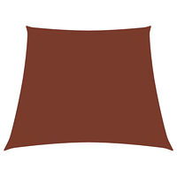 vidaXL Solsegel oxfordtyg trapets 2/4x3 m terrakotta