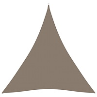 vidaXL Solsegel oxfordtyg trekantigt 3x3x3 m taupe