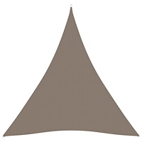 vidaXL Solsegel oxfordtyg trekantigt 4x4x4 m taupe