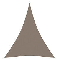 vidaXL Solsegel oxfordtyg trekantigt 5x6x6 m taupe