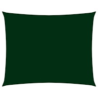 vidaXL Solsegel oxfordtyg rektangulärt 3,5x4,5 m mörkgrön