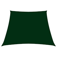 vidaXL Solsegel oxfordtyg trapets 2/4x3 m mörkgrön