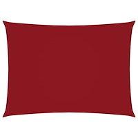 vidaXL Solsegel oxfordtyg rektangulärt 3,5x5 m röd