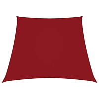 vidaXL Solsegel oxfordtyg trapets 2/4x3 m röd