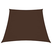 vidaXL Solsegel oxfordtyg trapets 2/4x3 m brun
