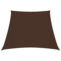 vidaXL Solsegel oxfordtyg trapets 3/4x3 m brun
