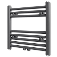 vidaXL Handdukstork centralvärme element rak 480 x 480 mm grå