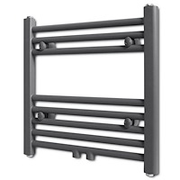 vidaXL Handdukstork centralvärme element rak 480 x 480 mm grå