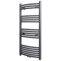 vidaXL Handdukstork centralvärme element båge grå 500 x 1160 mm grå