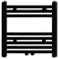 vidaXL Handdukstork centralvärme element rak 480 x 480 mm svart