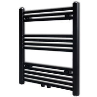 vidaXL Handdukstork centralvärme element rak 600 x 764 mm svart