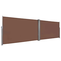 vidaXL Infällbar sidomarkis 160x600 cm brun