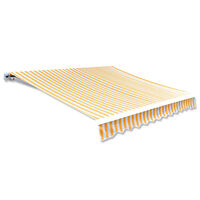 vidaXL Markisduk orange & vit 450x300 cm