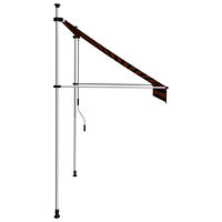 vidaXL Markis manuellt infällbar 200 cm orange och brun