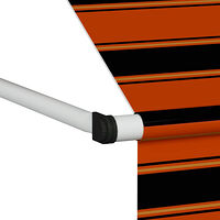 vidaXL Markis manuellt infällbar 200 cm orange och brun