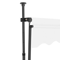 vidaXL Markis manuellt infällbar med LED 100 cm gräddvit