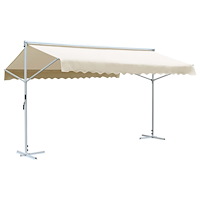 vidaXL Fristående markis 500x300 cm gräddvit