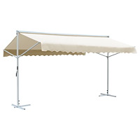 vidaXL Fristående markis 600x300 cm gräddvit