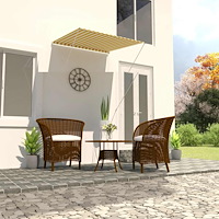 vidaXL Markis 100x150 cm gul och vit