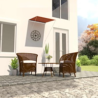 vidaXL Markis 100x150 cm orange och brun