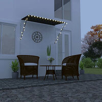 vidaXL Markis med LED 250x150 cm antracit