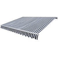 vidaXL Markis manuellt infällbar 300 cm blå/vit