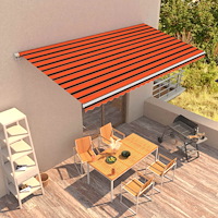 vidaXL Markis automatiskt infällbar 600x300 cm orange och brun