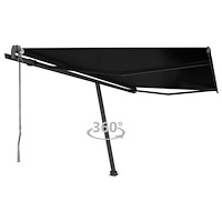 vidaXL Fristående markis automatisk 400x300 cm antracit