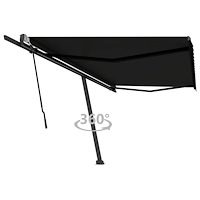 vidaXL Fristående markis manuell 500x300 cm antracit