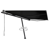 vidaXL Automatisk markis fristående 400x350 cm antracit