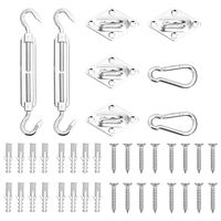 vidaXL Monteringssats för solsegel 8 delar rostfritt stål