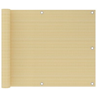 vidaXL Balkongskärm beige 75x300 cm HDPE