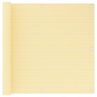 vidaXL Balkongskärm beige 90x600 cm HDPE