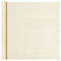 vidaXL Balkongskärm gräddvit 120x500 cm HDPE