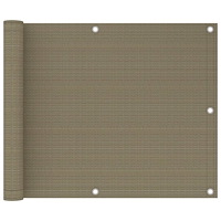 vidaXL Balkongskärm taupe 75x500 cm HDPE