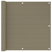 vidaXL Balkongskärm taupe 90x300 cm HDPE