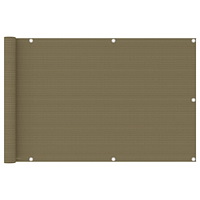vidaXL Balkongskärm taupe 90x400 cm HDPE