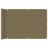 vidaXL Balkongskärm taupe 90x500 cm HDPE