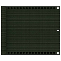 vidaXL Balkongskärm mörkgrön 75x500 cm HDPE