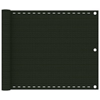 vidaXL Balkongskärm mörkgrön 75x600 cm HDPE