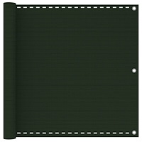 vidaXL Balkongskärm mörkgrön 90x500 cm HDPE
