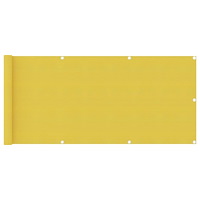 vidaXL Balkongskärm gul 75x400 cm HDPE